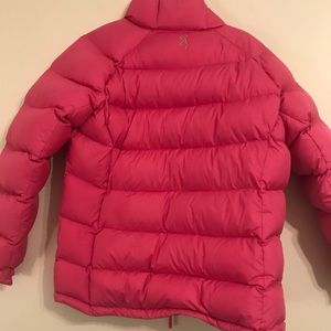 hot pink PUFFER jacket